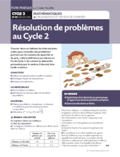 Résolution de problèmes au cycle 2