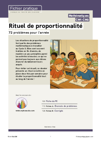 Rituel de proportionnalité - 72 problèmes pour l'année