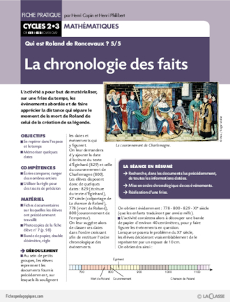 Roland de Roncevaux (5) / La chronologie des faits de Roland selon  la légende