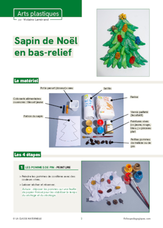 Sapin de Noël en bas-relief