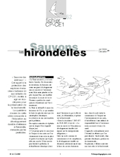 Sauvons les animaux (4) / Les hirondelles