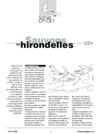 Sauvons les animaux (4) / Les hirondelles