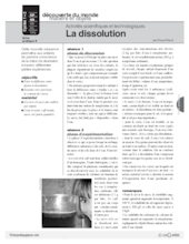 Sciences et techno (8) / La dissolution