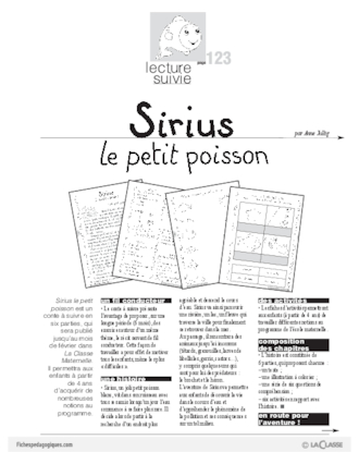 Sirius le petit poisson (1) / Lecture suivie