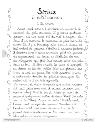 Sirius le petit poisson (2) / Lecture suivie