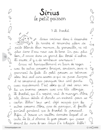 Sirius le petit poisson (3) / Lecture suivie