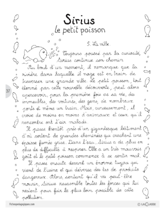 Sirius le petit poisson (5) / Lecture suivie