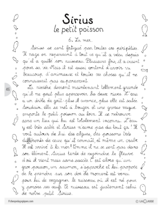 Sirius le petit poisson (6) / Lecture suivie