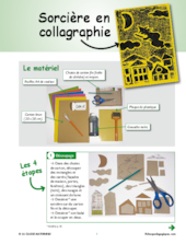 Sorcière en collagraphie