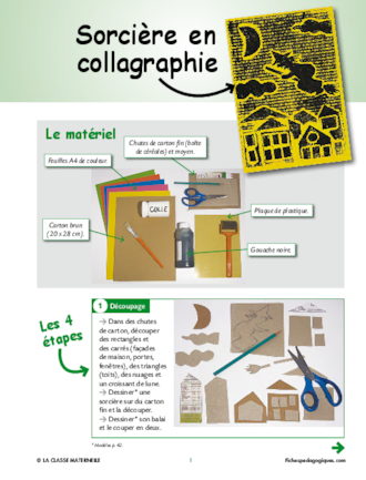 Sorcière en collagraphie