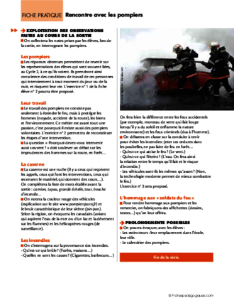 Sorties scolaires (10) / Rencontre avec les pompiers