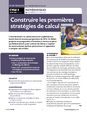 Stratégies de calcul mental (2)