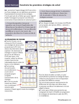 Stratégies de calcul mental (2)