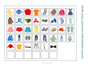 Supports imagés pour dispositifs sonores - Les vêtements