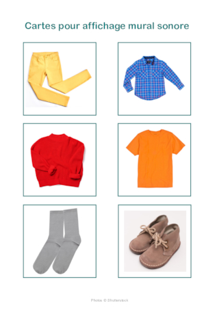 Supports imagés pour dispositifs sonores - Les vêtements
