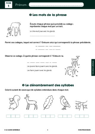 Syllasons GS Animaux de la forêt