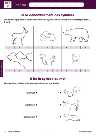 Syllasons GS Animaux de la montagne