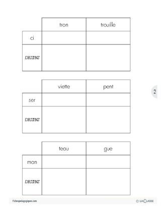 Tableaux de mots