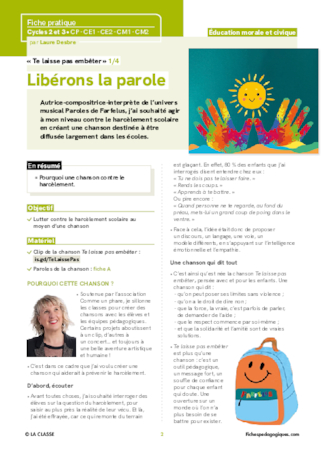 « Te laisse pas embêter ! »