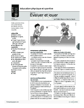 Tennis (1) / Evaluer et jouer avec la balle