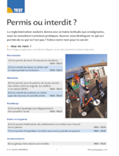 Test : Permis ou interdit ?