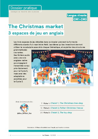 The Christmas market - 3 espaces de jeu en anglais
