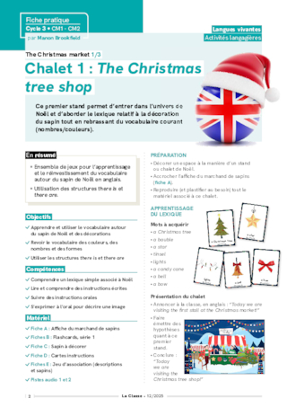 The Christmas market - 3 espaces de jeu en anglais