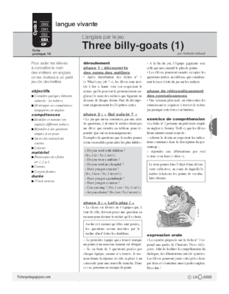 Three billy-goats (1) / L'anglais par le jeu