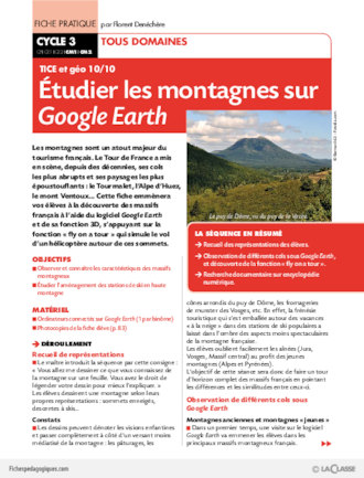 TICE et géo (10) / Etudier les montagnes sur Google Earth