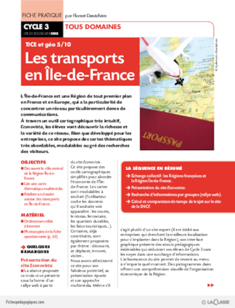TICE et géo (5) / Les transports en Ile-de-France