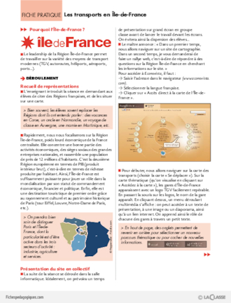 TICE et géo (5) / Les transports en Ile-de-France