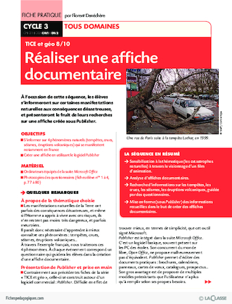 TICE et géo (8) / Réaliser une affiche documentaire