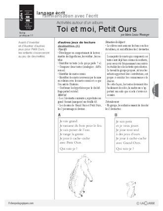 Toi et moi, Petit Ours (11) / Album