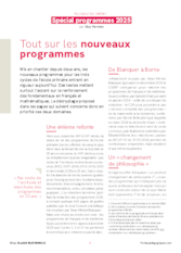 Tout sur les nouveaux programmes - Cycle 1