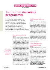 Tout sur les nouveaux programmes - Cycles 2 et 3