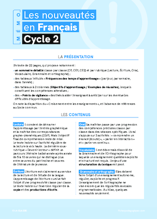 Tout sur les nouveaux programmes - Cycles 2 et 3