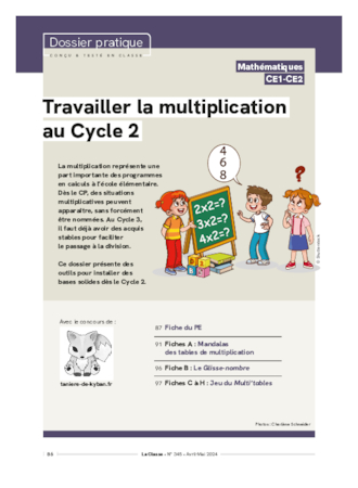 Travailler la multiplication au Cycle 2