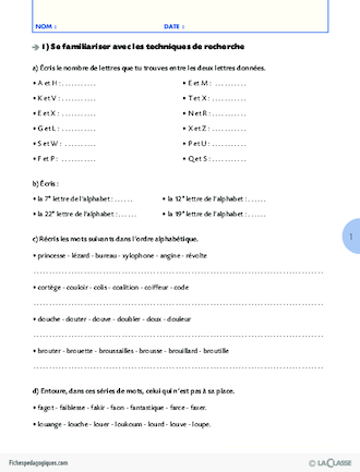 Travailler une compétence  (4) / Utiliser un dictionnaire