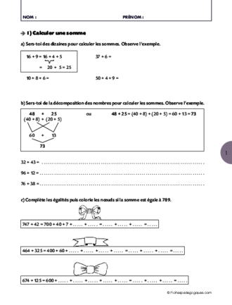 Travailler une compétence  (5) / Additionner et soustraire