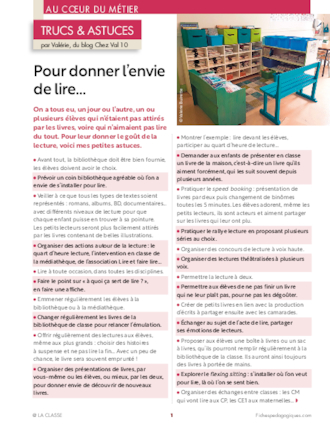 Trucs et astuces pour donner l'envie de lire…