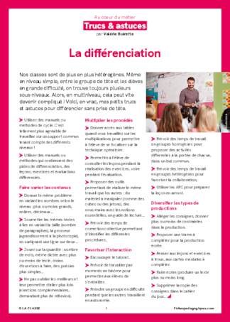 Trucs et astuces pour la différenciation