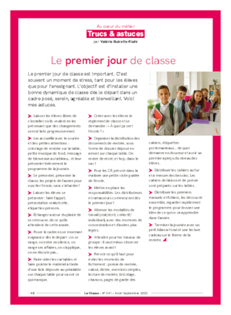 Trucs et astuces pour le premier jour de classe