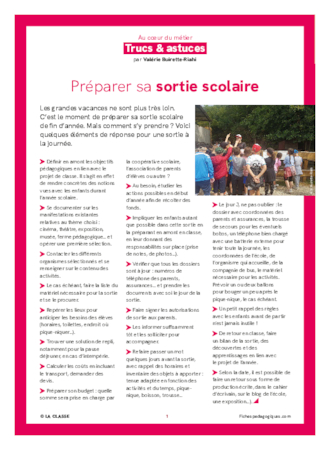 Trucs et astuces pour préparer sa sortie scolaire