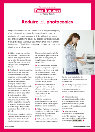 Trucs et astuces pour réduire les photocopies