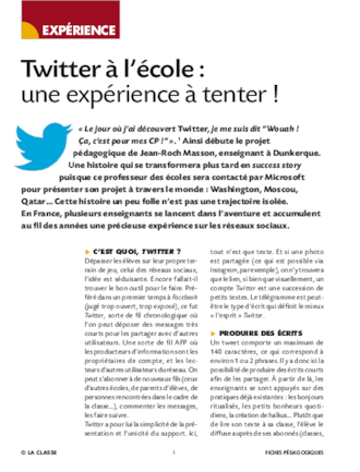 Twitter à l'école : une expérience à tenter !