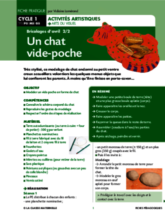 Un chat vide-poche