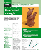 Un écureuil en argile