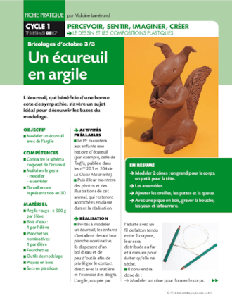 Un écureuil en argile