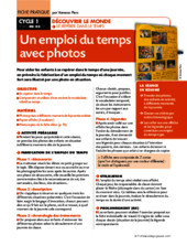 Un emploi du temps avec photos