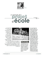 Un exemple de projet d'école (Cycle 3)